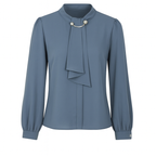 Lantern-Sleeve Korean Chiffon Top