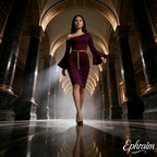 Trumpet Sleeve Pleated dress