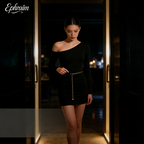 Trumpet Sleeve Pleated dress