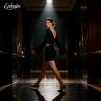 Trumpet Sleeve Pleated dress