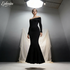 Off-Shoulder Pleated Knit Maxi Dress