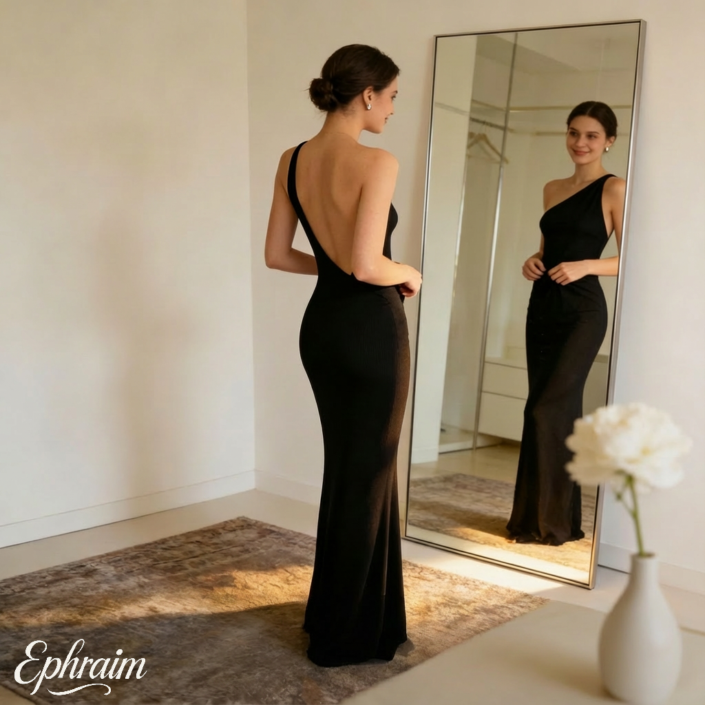 Beveled Backless dress