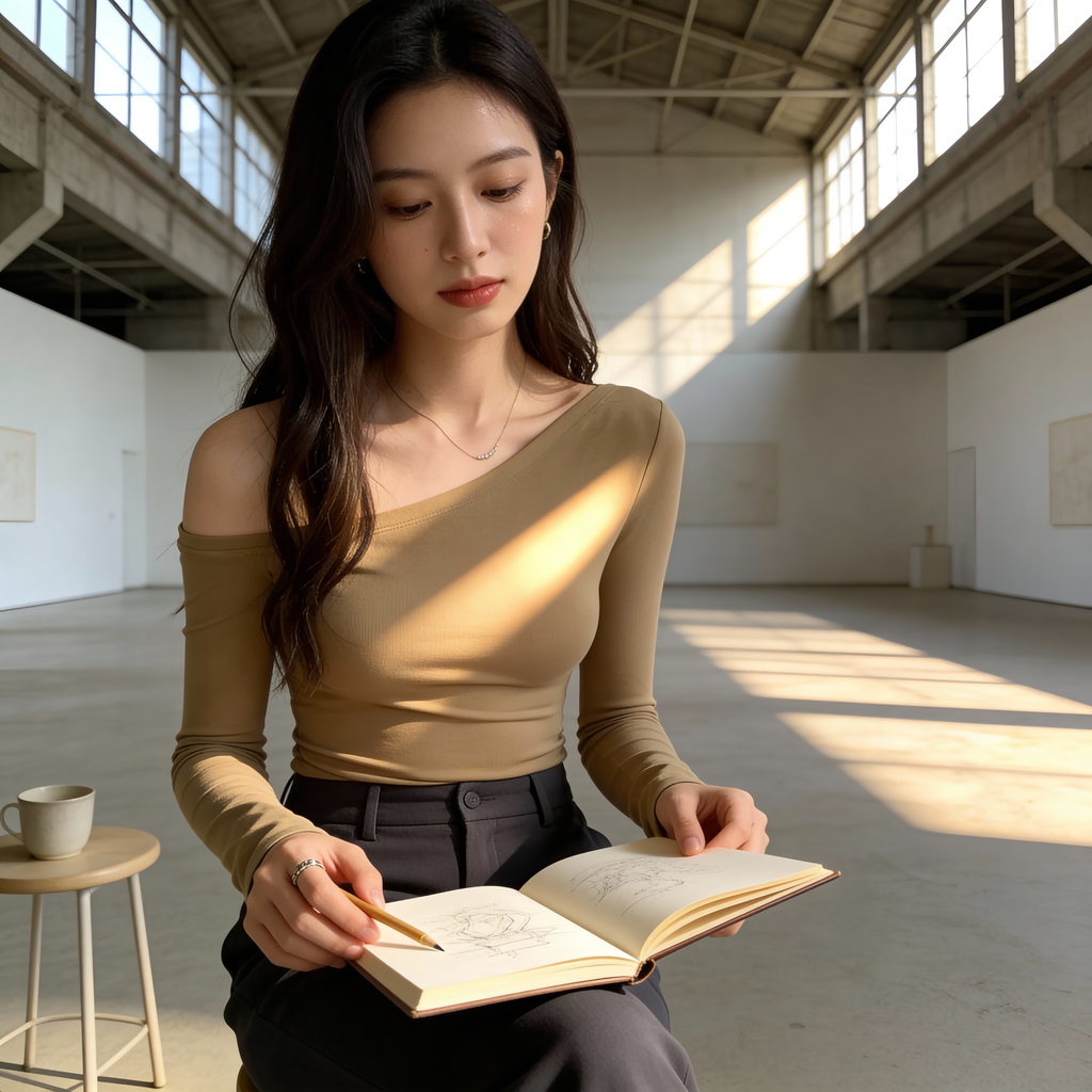 Asymmetrical Long-Sleeve