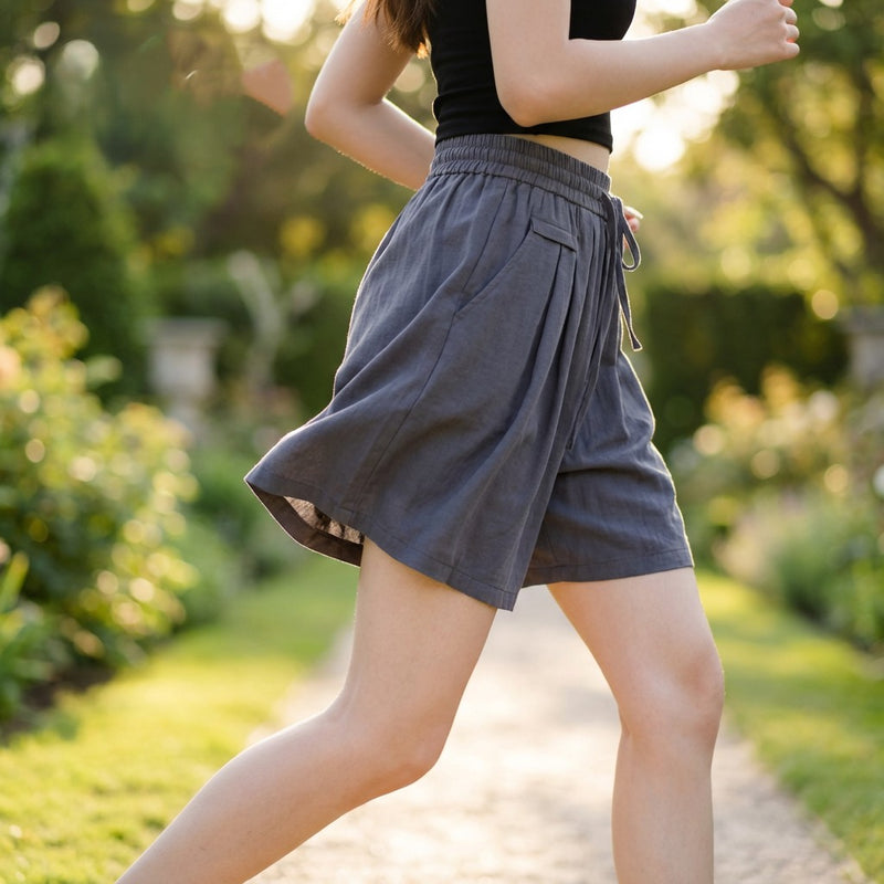High-Waist Wide-Leg Summer shorts