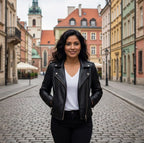 PU Leather Lapel Jacket