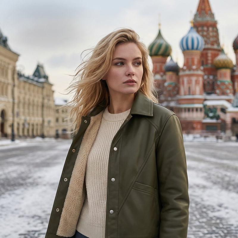 Oversized Faux-Fur Lined PU Jacket