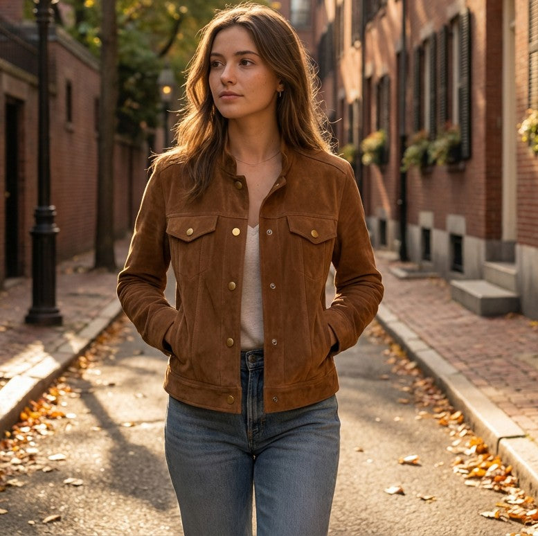 Minimalist POLO Collar Long-Sleeve Top