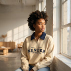 Polo Collar Sweatshirt