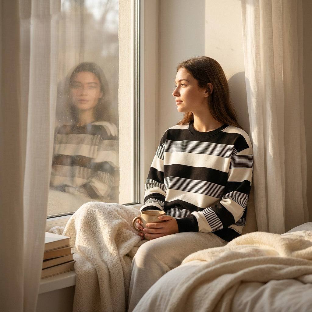 Striped Thin Sweatshirt