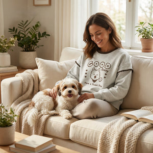 Cozy “Good Lucky” Dog Sweater