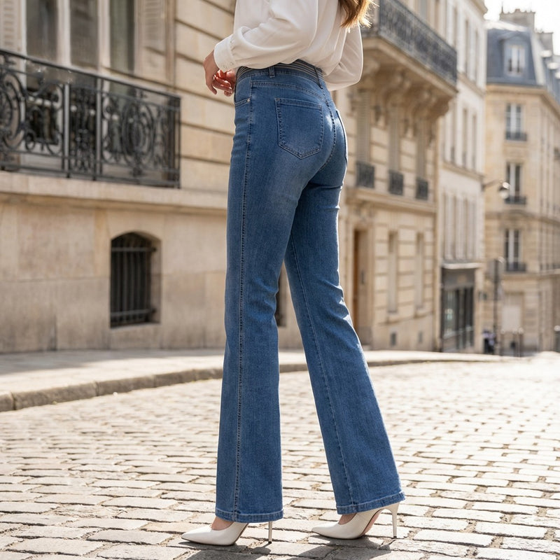 Slightly-Flared Embroidered Pants