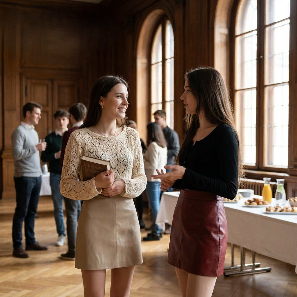 PU Leather A-Line Skirt