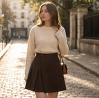 Premium A-Line Wrap Pleated Mini Skirt