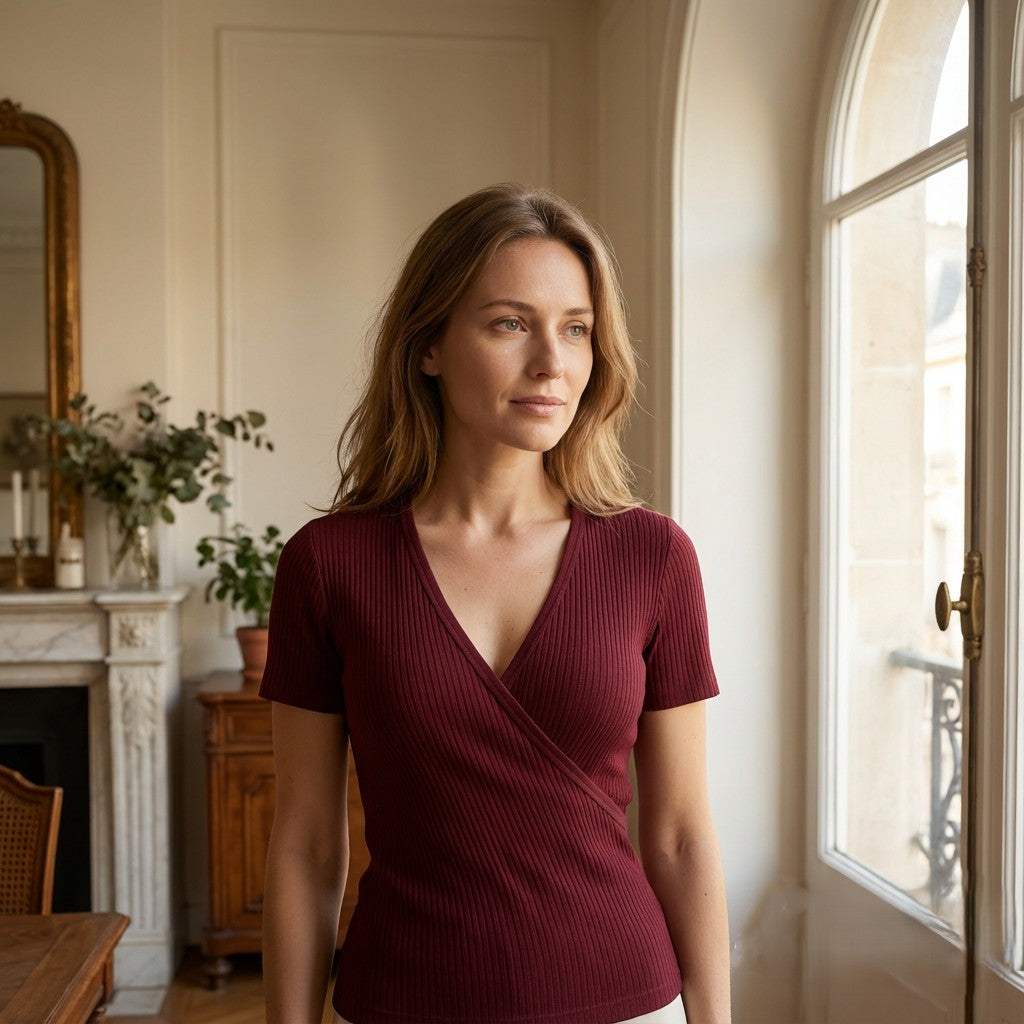 Low-cut Deep V Slim-fit