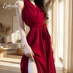 High Waist Sleeveless Long Dress