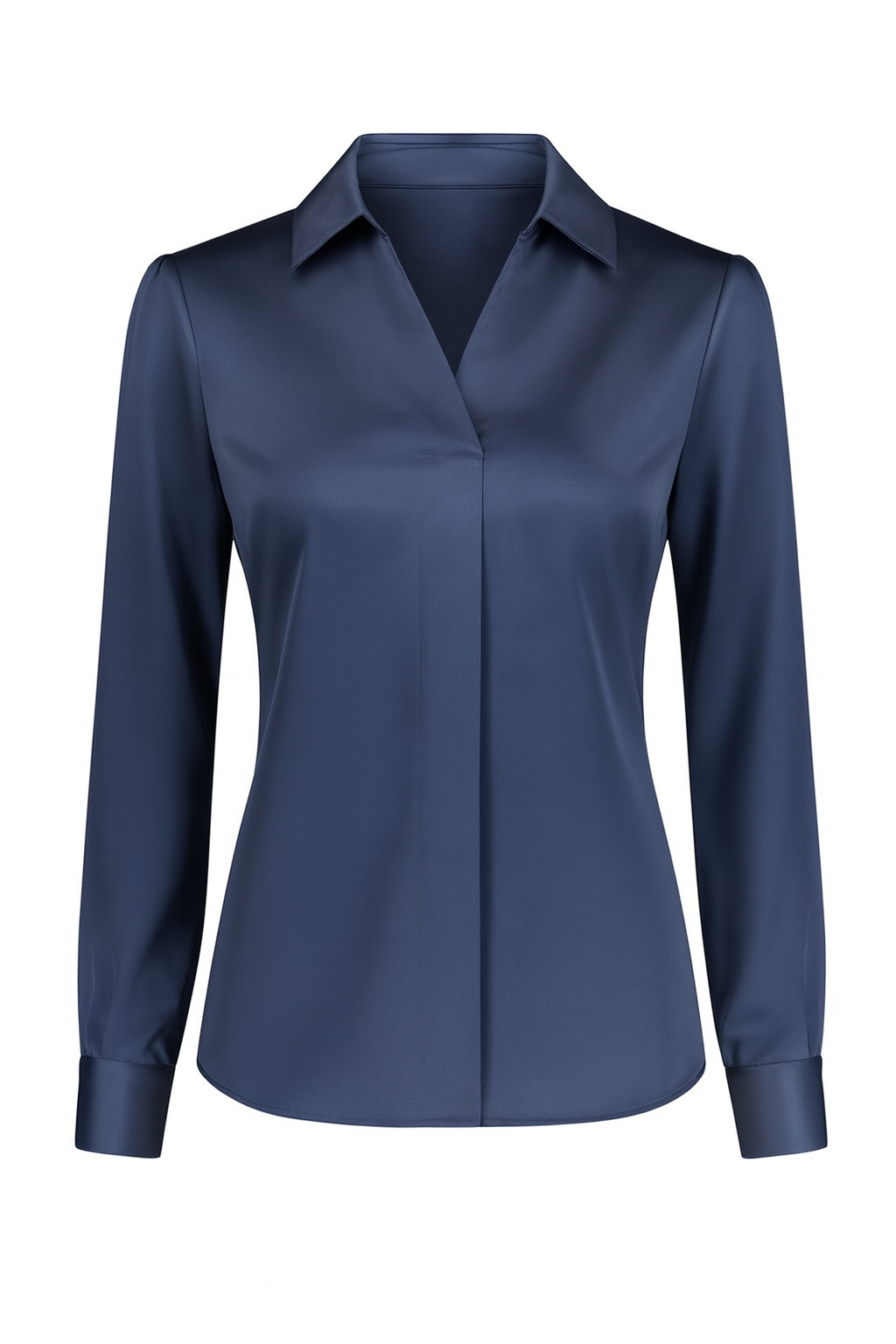 Sweet Lapel Long-Sleeve Chiffon Shirt