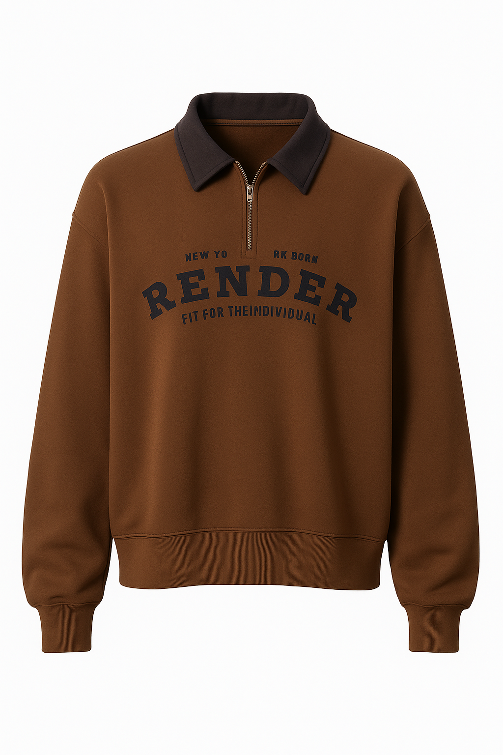 Polo Collar Sweatshirt