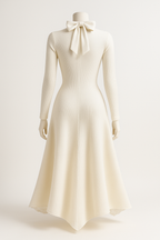 Chinoiserie Mesh Hooded Long Dress