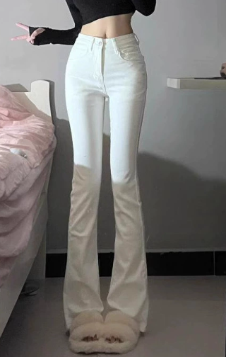 White Royal Sister Wide Boot Pants