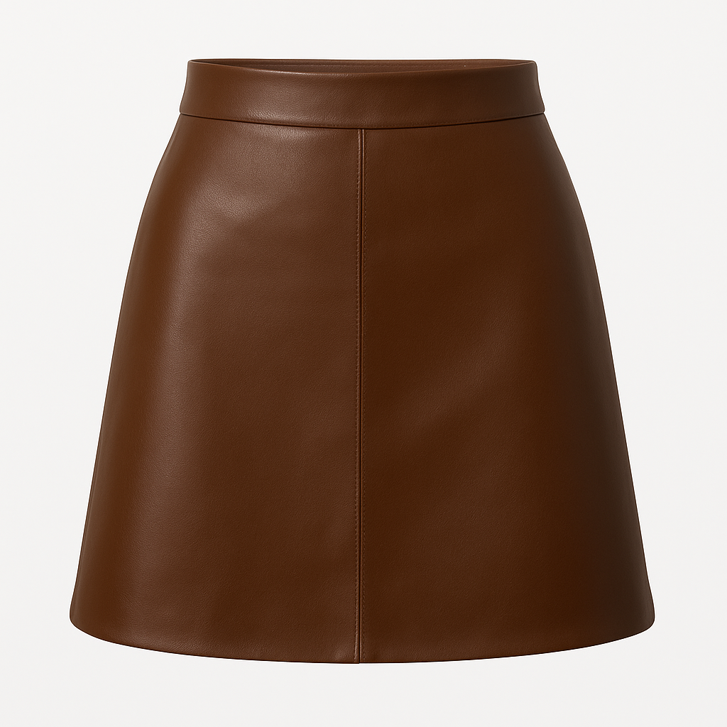 PU Leather A-Line Skirt