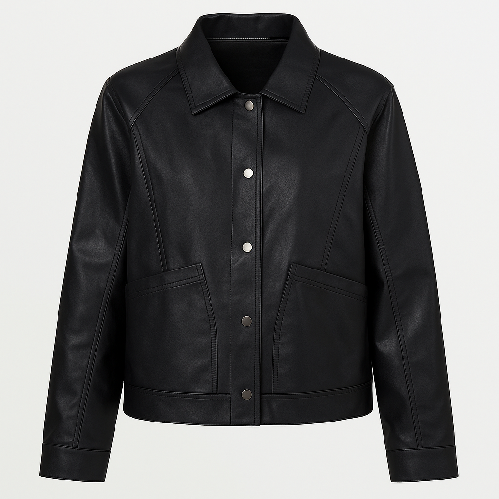 Oversized Faux-Fur Lined PU Jacket