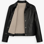 Oversized Faux-Fur Lined PU Jacket