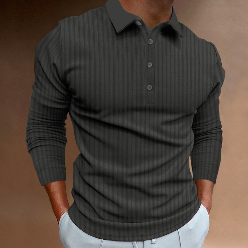 Vertical Long Sleeve Performance Polo