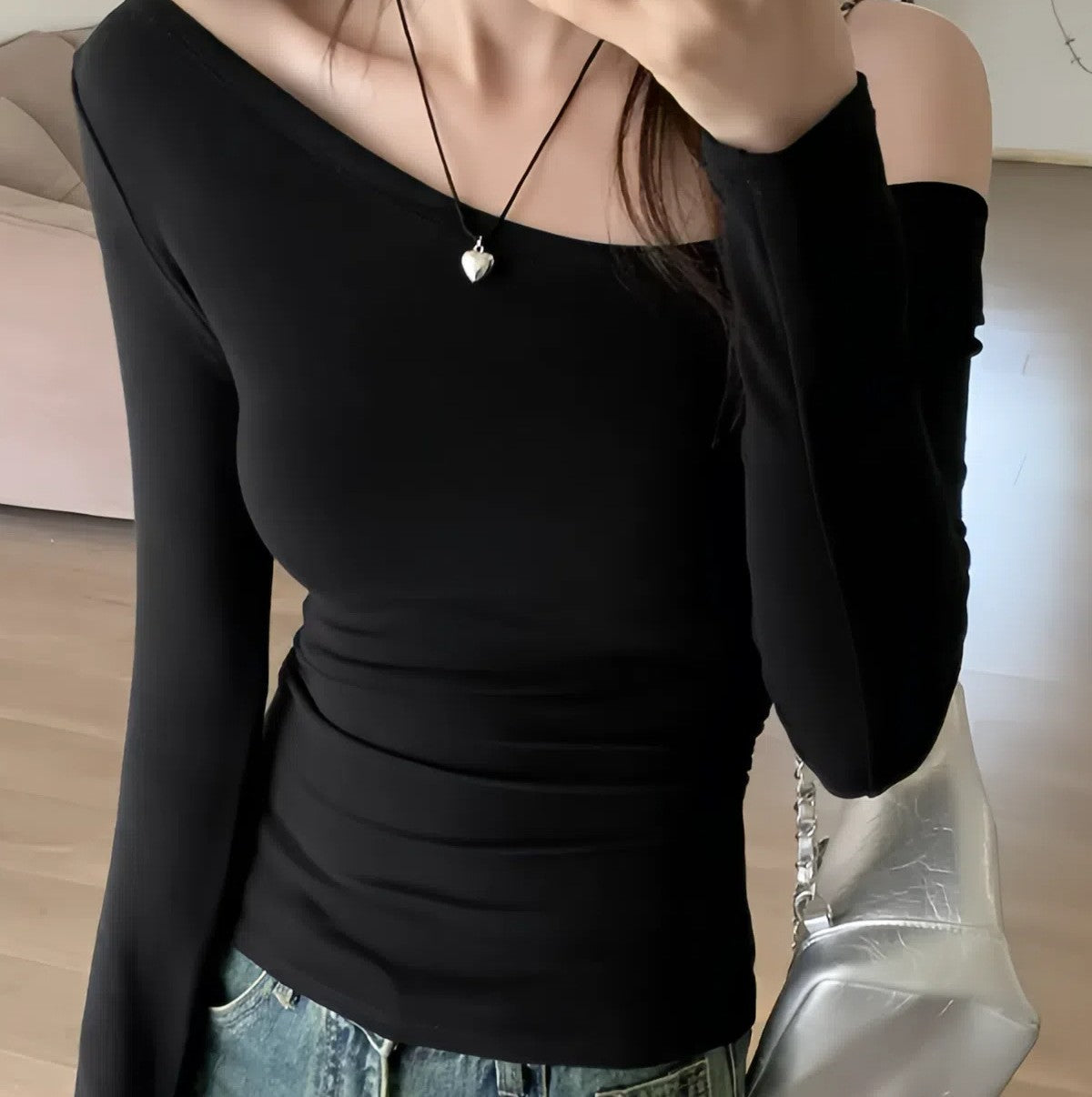 Asymmetrical Long-Sleeve