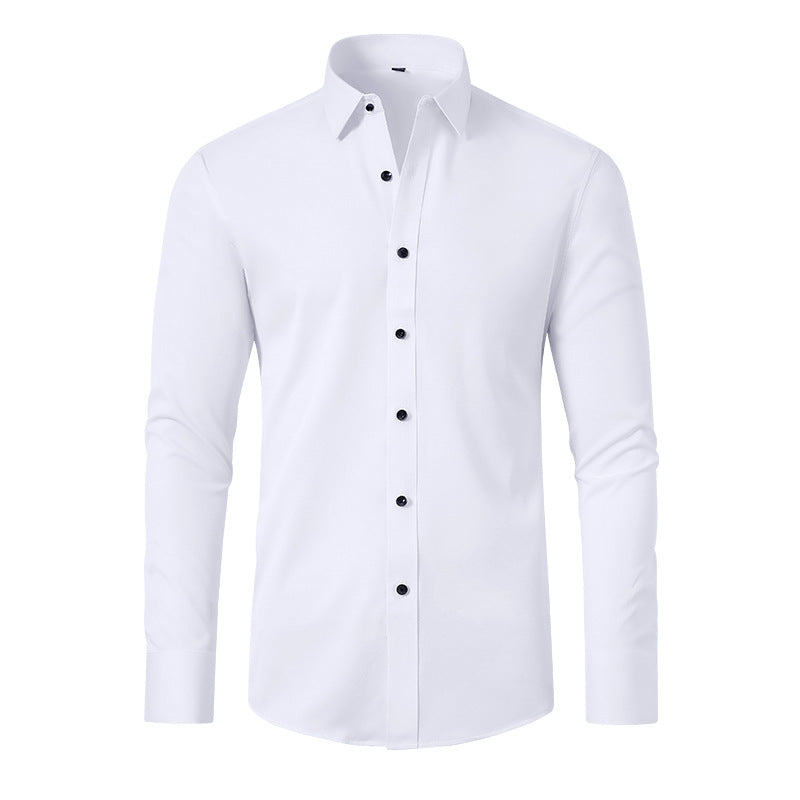 Elastic Non-Iron Men’s Long-Sleeved Shirt