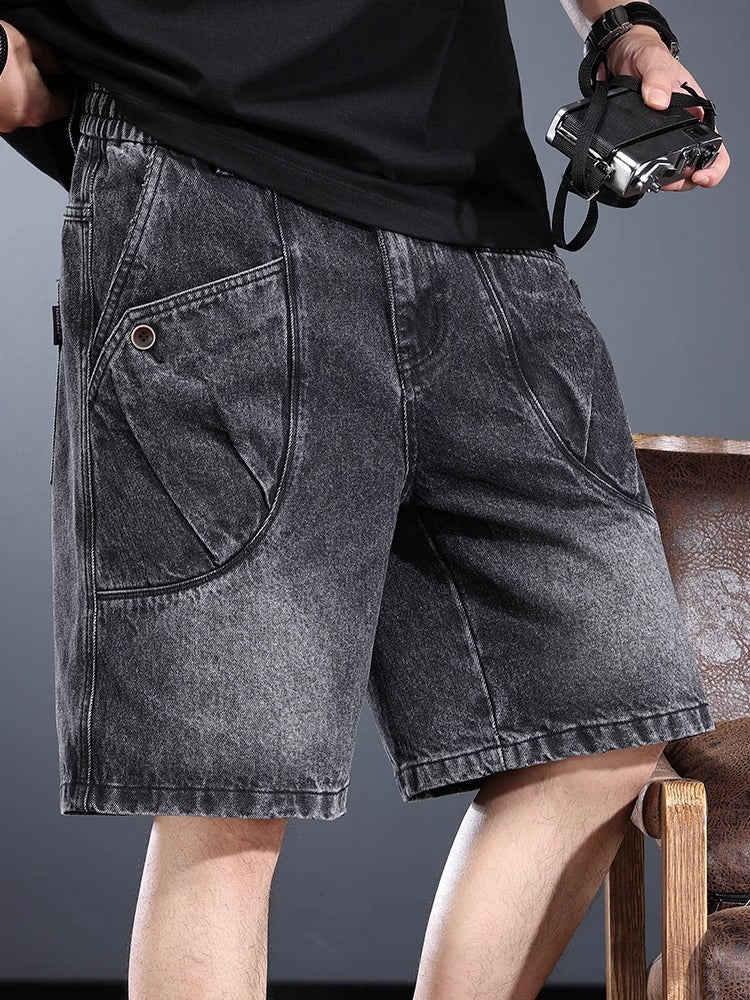 Heavyweight Vintage Denim Cargo Shorts