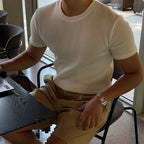 V-Neck Slim Long-Sleeve Men’s Shirt