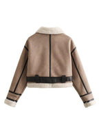 Fur Integrated Model Short Jacket