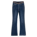 Slightly-Flared Embroidered Pants