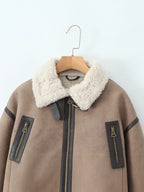 Fur Integrated Model Short Jacket