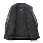 Winter Men’s Thickened Lapel Leather Jacket