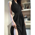 High Waist Sleeveless Long Dress
