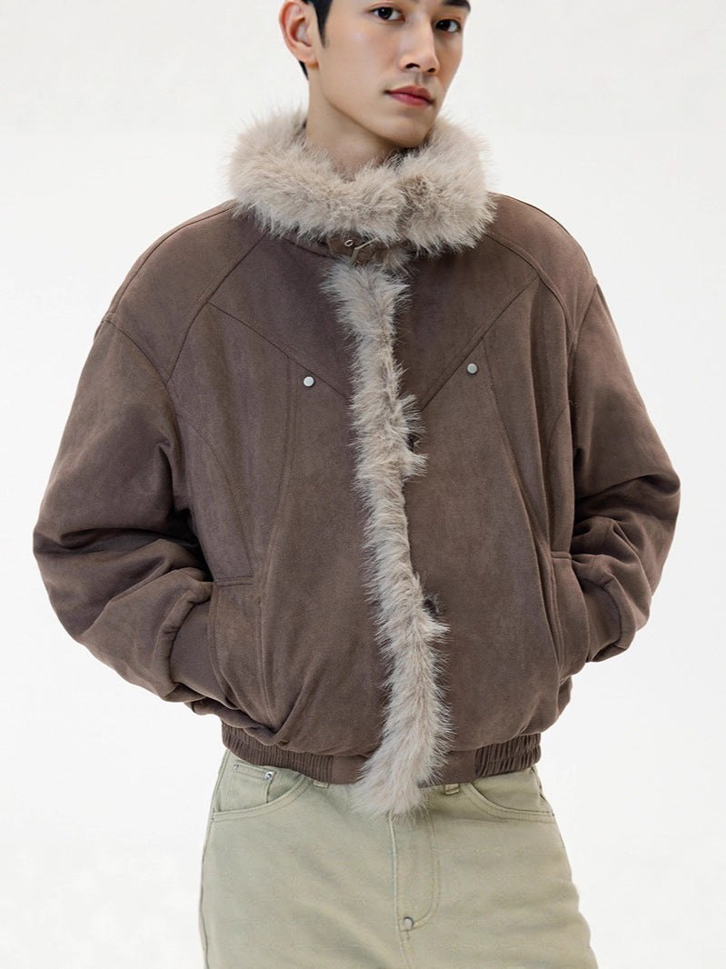 Soft Fur-Collar Coat