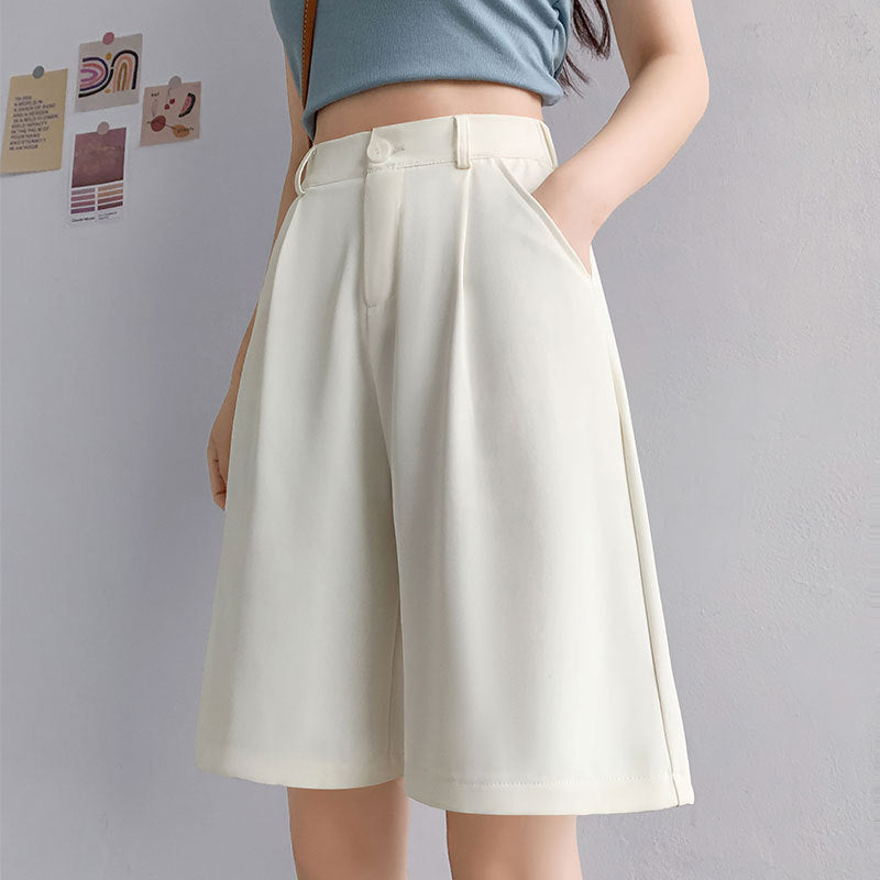 A-Line High-Waist Summer Suit Shorts