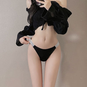 Shiny Thong Hip Bikini Panties