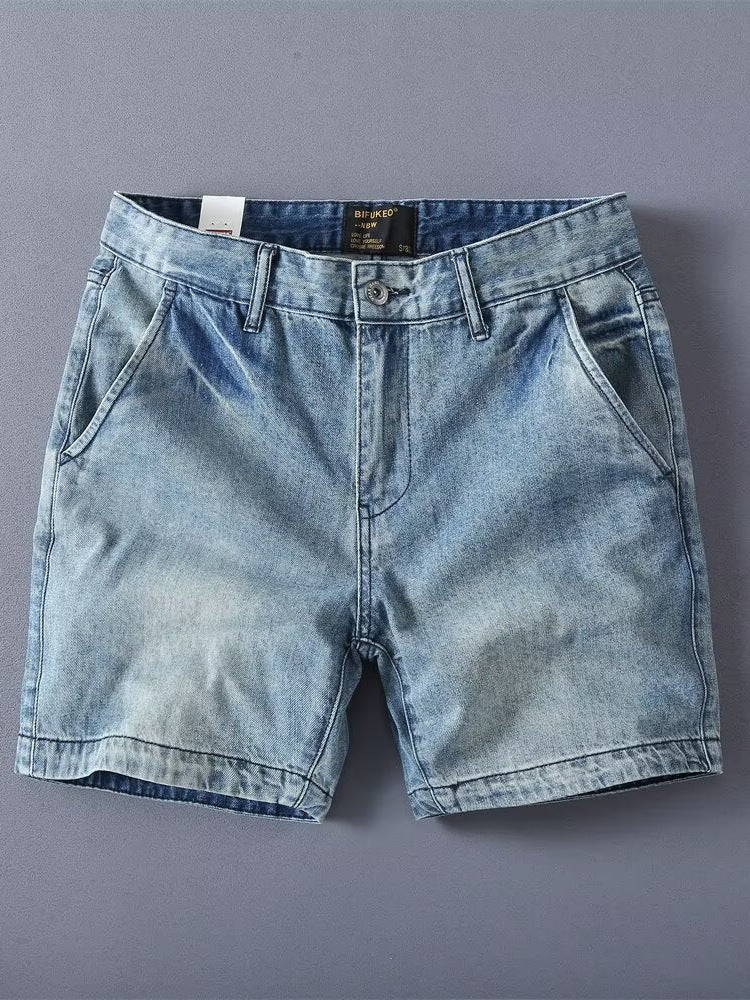 Straight Denim Shorts