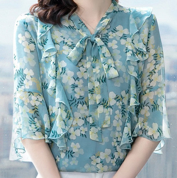 Floral Breeze Chiffon Top