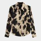 High-End Leopard Print Chiffon Shirt