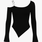 Spice circle chain cross-neck top